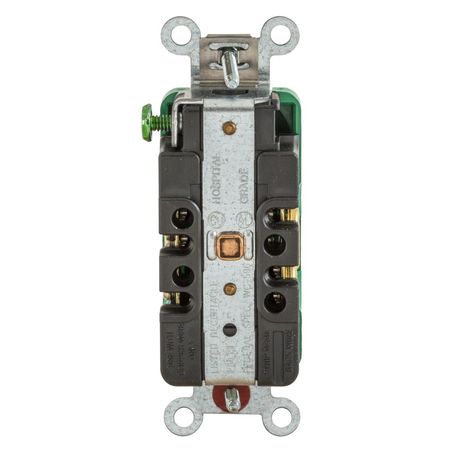 Hubbell Wiring Device-Kellems Hospital Grade Duplex Receptacle -Slender/Compact HBL8300HGN
